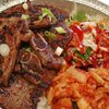 BBQ short ribs with rice and kimchi